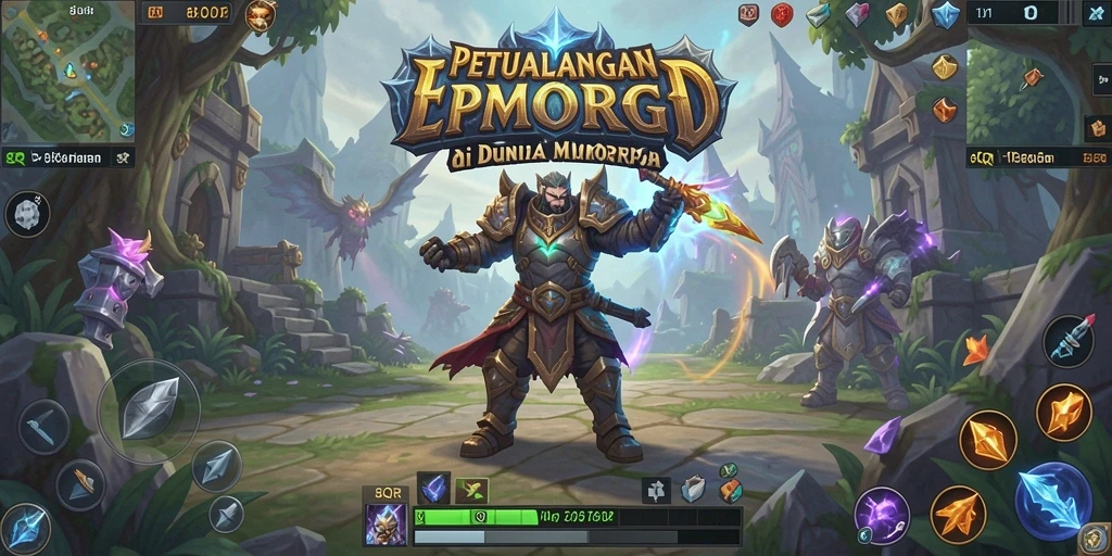 Screenshot gameplay 8QR menampilkan aksi pertempuran mendebarkan.