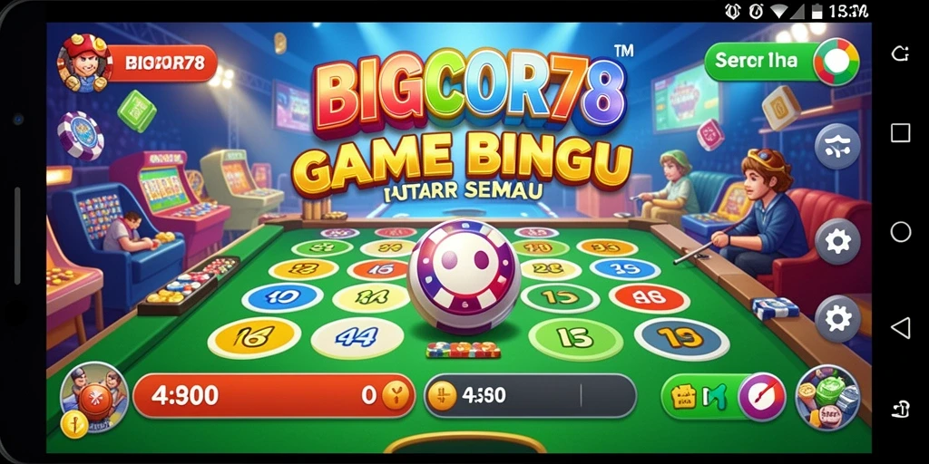 Tampilan gameplay seru BIGCOR78 dengan suasana Bingo yang mengasyikkan.