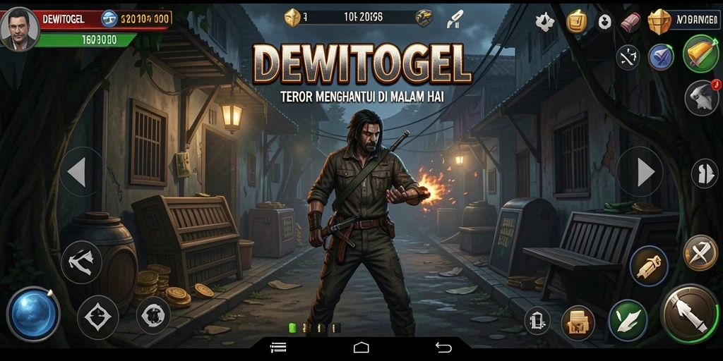 Tangkapan layar dari gameplay seram DEWITOGEL dengan suasana mencekam.