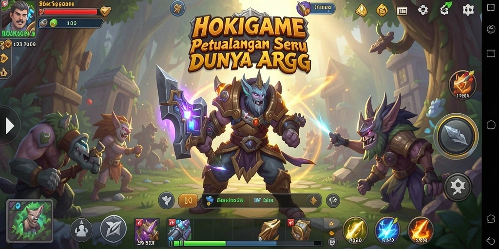 Tampilan seru gameplay HOKIGAME dalam petualangan ARPG.