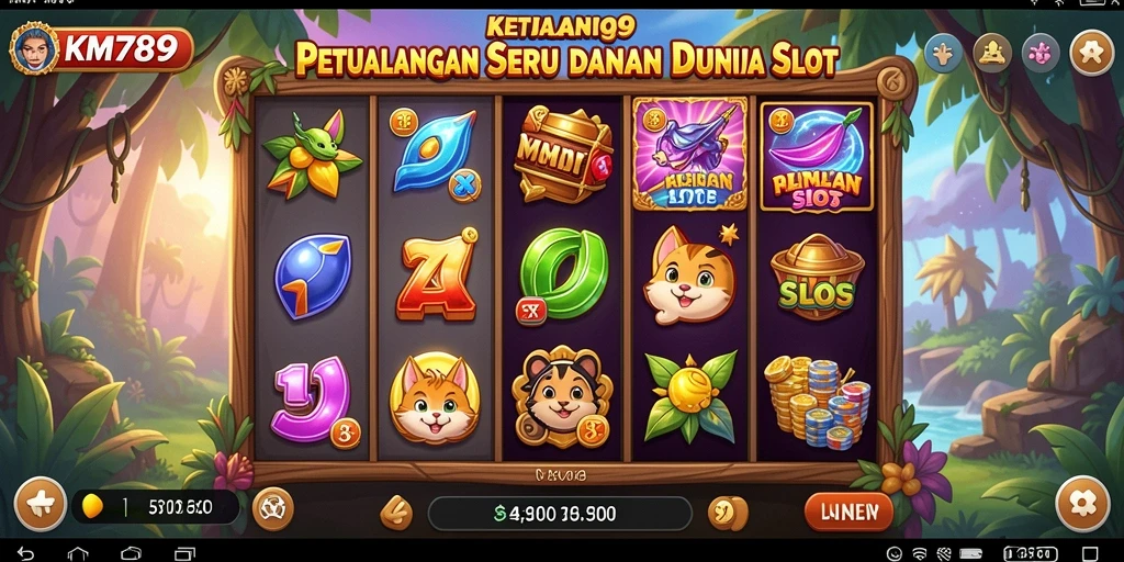 Screenshot gameplay KM789 dengan tema slot yang mengasyikkan.