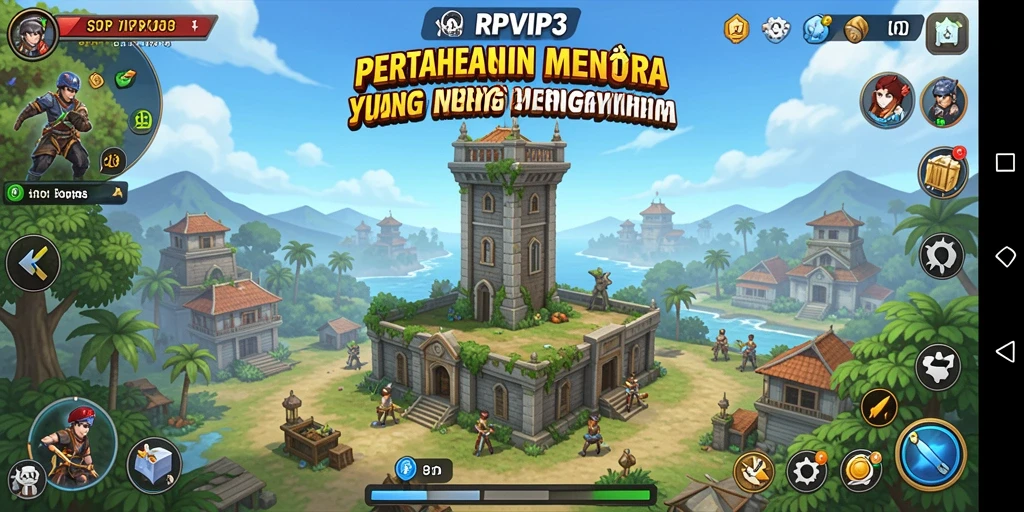 Tampilan gameplay RPVIP3 yang seru dalam mode Tower Defense.