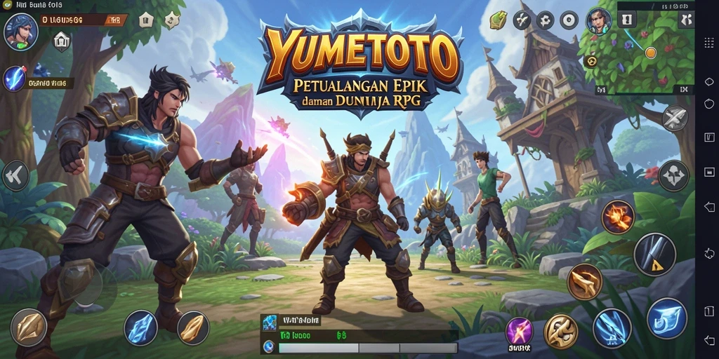 Gameplay YUMETOTO menampilkan petualangan seru dalam dunia RPG yang fantastis.